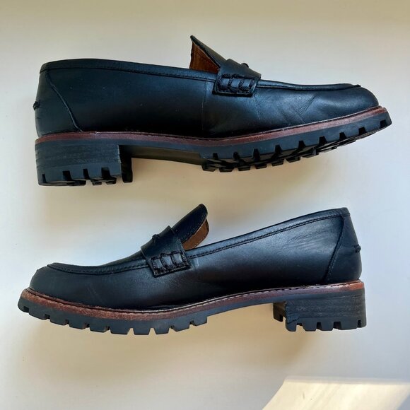 Madewell The Corinne Lug Sole Leather Loafers in Black | Size 7.5 - Picture 4 of 9